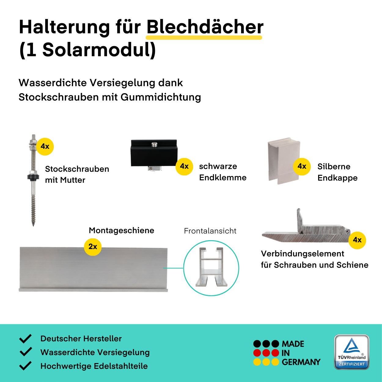 Yuma Roof (495+) Blechdach Bifazial